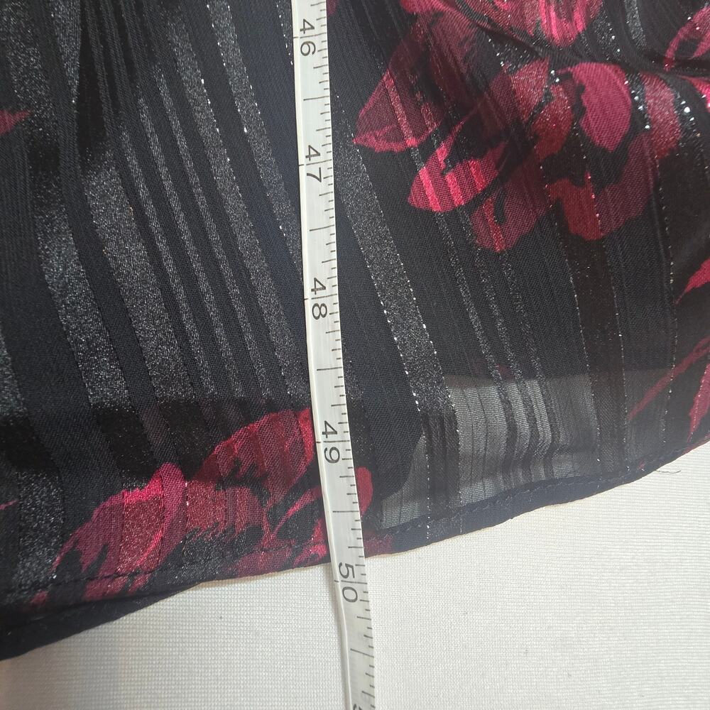 White House Black Market Smocked Waist Ruffle Midi Dress. Size L. Ret $160 - Picture 8 of 12